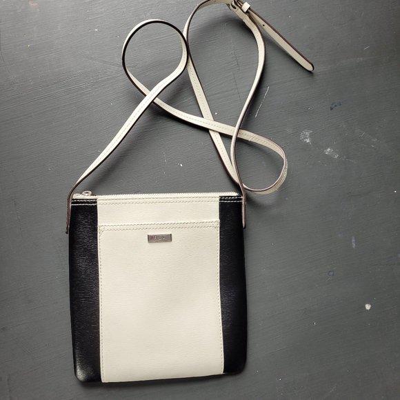 RLL Black and White Leather Cross Body Polo Ralph Lauren - Picture 1 of 13